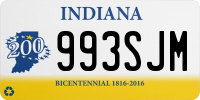 IN license plate 993SJM