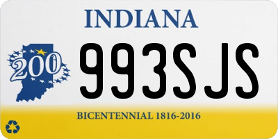 IN license plate 993SJS