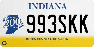 IN license plate 993SKK