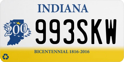 IN license plate 993SKW