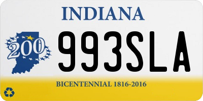 IN license plate 993SLA