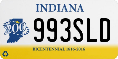 IN license plate 993SLD