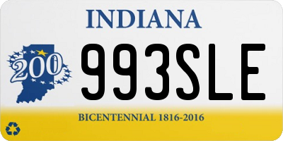 IN license plate 993SLE