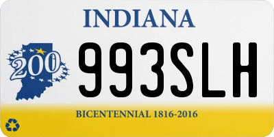 IN license plate 993SLH