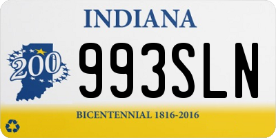 IN license plate 993SLN