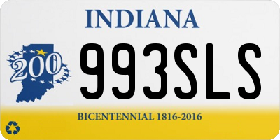 IN license plate 993SLS