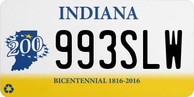 IN license plate 993SLW