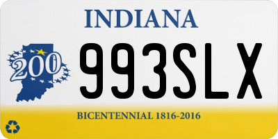 IN license plate 993SLX