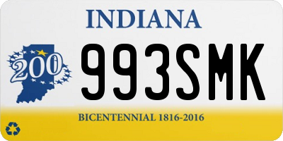 IN license plate 993SMK