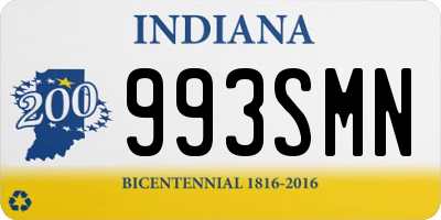 IN license plate 993SMN