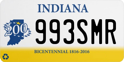 IN license plate 993SMR