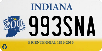 IN license plate 993SNA