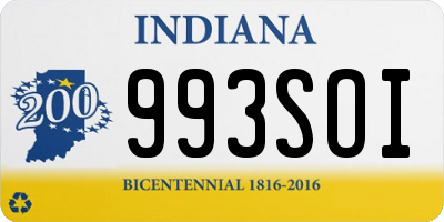 IN license plate 993SOI