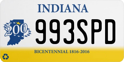 IN license plate 993SPD