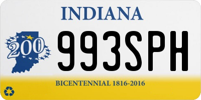 IN license plate 993SPH