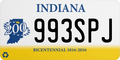 IN license plate 993SPJ