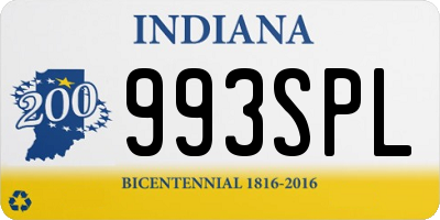 IN license plate 993SPL