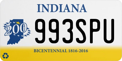 IN license plate 993SPU