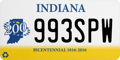 IN license plate 993SPW