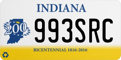 IN license plate 993SRC