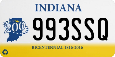 IN license plate 993SSQ