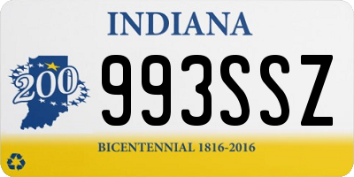 IN license plate 993SSZ