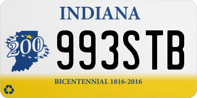 IN license plate 993STB