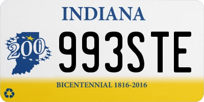 IN license plate 993STE