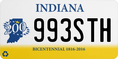 IN license plate 993STH