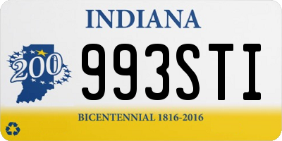 IN license plate 993STI