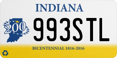 IN license plate 993STL