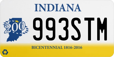 IN license plate 993STM