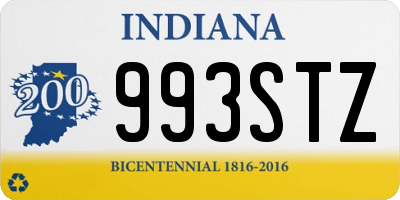 IN license plate 993STZ