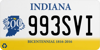 IN license plate 993SVI