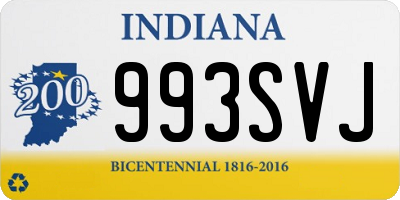 IN license plate 993SVJ