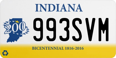 IN license plate 993SVM