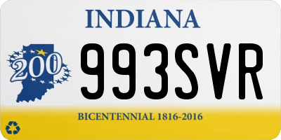 IN license plate 993SVR