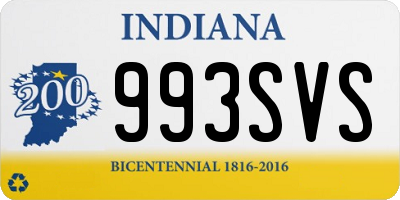 IN license plate 993SVS