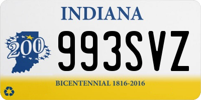 IN license plate 993SVZ