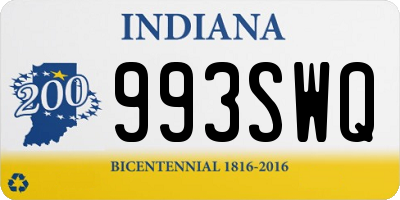 IN license plate 993SWQ