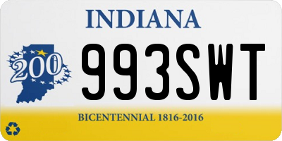 IN license plate 993SWT