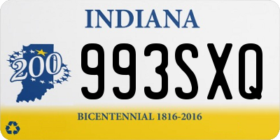 IN license plate 993SXQ