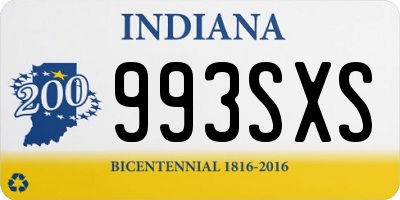 IN license plate 993SXS