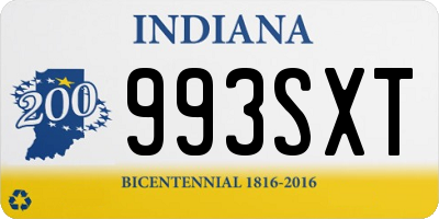 IN license plate 993SXT