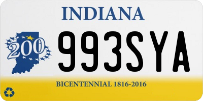 IN license plate 993SYA