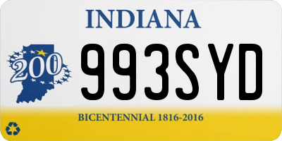 IN license plate 993SYD