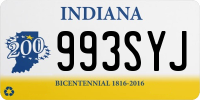 IN license plate 993SYJ