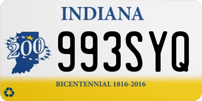 IN license plate 993SYQ