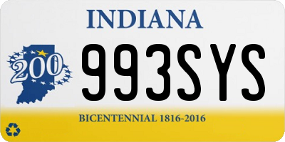 IN license plate 993SYS