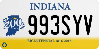 IN license plate 993SYV